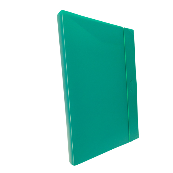MD_45804 Cartella progetto con elastico - 24 x 35 cm - dorso 3 cm - verde - Fellowes - immagine 1