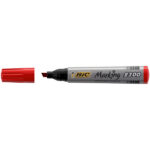 Marcatore permanente Marking 2300 - punta scalpello 3,70-5,50mm - rosso - Bic - conf. 12 pezzi