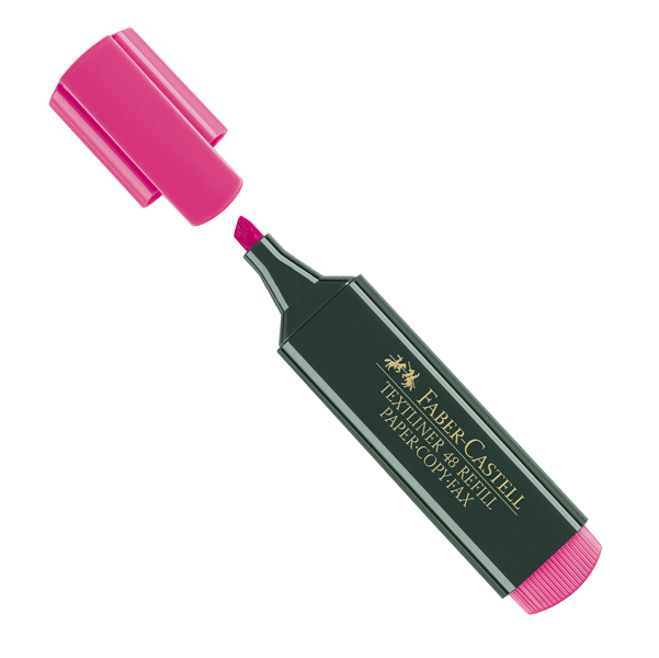 MD_46087 Evidenziatore Textliner 48 - punta a scalpello - tratto 1,0-3,0-5,0mm - fucsia - Faber-Castell - immagine 1