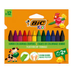 Pastelli Plastidecor Triangle - in plastica - colori assortiti - Bic - conf. 12 pezzi
