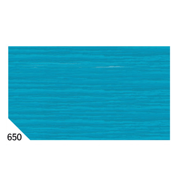 MD_46559 Carta crespa - 50 x 250 cm - 48 gr - turchese 650 - Rex Sadoch - conf.10 rotoli - immagine 1