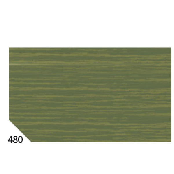 MD_46563 Carta crespa - 50 x 250 cm - 48 gr - verde oliva 480 - Rex Sadoch - conf.10 rotoli - immagine 1