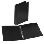 Raccoglitore Europa - 22 x 30 cm - 4 anelli tondi 50 mm - dorso 6 cm - nero - Favorit
