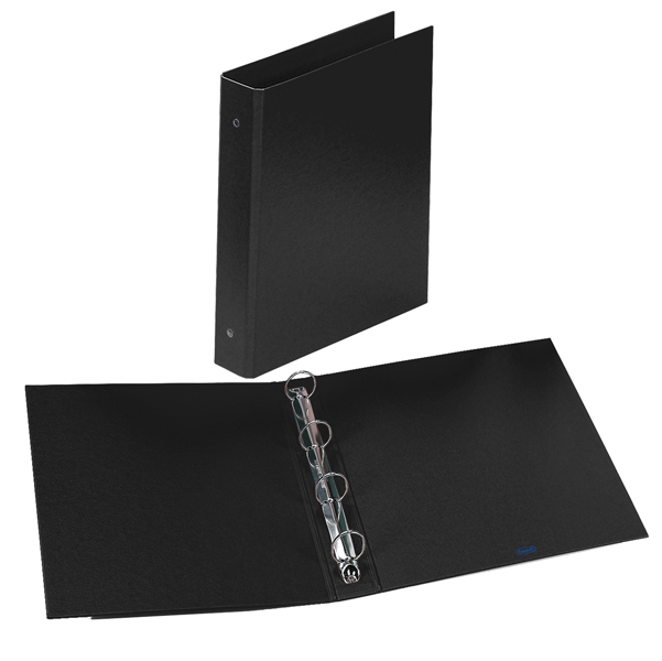MD_46923 Raccoglitore Europa - 22 x 30 cm - 4 anelli tondi 50 mm - dorso 6 cm - nero - Favorit - immagine 1