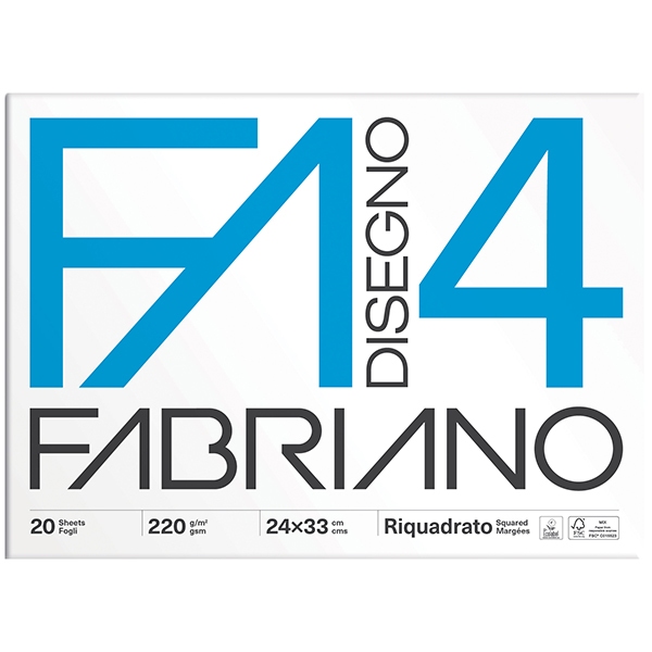 MD_47084 Album F4 - 24 x 33 cm - 20 fogli - 220 gr - liscio squadrato - Fabriano - immagine 1