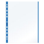 Buste forate con banda colorata - Linear - buccia - 21 x 29,7 cm - blu - Favorit - conf. 10 pezzi