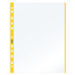 Buste forate con banda colorata - Linear - buccia - 21 x 29,7 cm - giallo - Favorit - conf. 10 pezzi