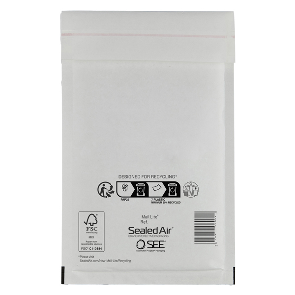 MD_47512 Busta imbottita Mail Lite - F (22 x 33 cm) - bianco - Sealed Air - conf. 10 pezzi - immagine 1