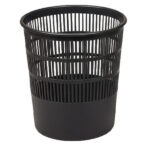 Cestino gettacarte - traforato - altezza 31,5 cm - diametro 30 cm - 15 L - nero - Methodo