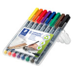 Pennarello Lumocolor Permanent 317 - punta 1,0mm - colori assortiti  - Staedtler - astuccio 8 colori