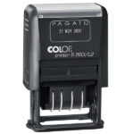 Timbro S260/L2 Datario + PAGATO - 4 mm - autoinchiostrante - bicolore - Colop