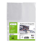 Buste forate Atla FT porta foto e cartoline - 4 spazi 13 x 18 cm - trasparente - Sei Rota - conf. 10 pezzi