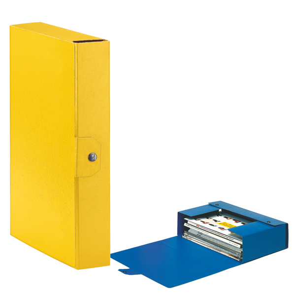MD_48346 Scatola progetto Eurobox - dorso 6 cm - 25 x 35 cm - giallo - Esselte - immagine 1