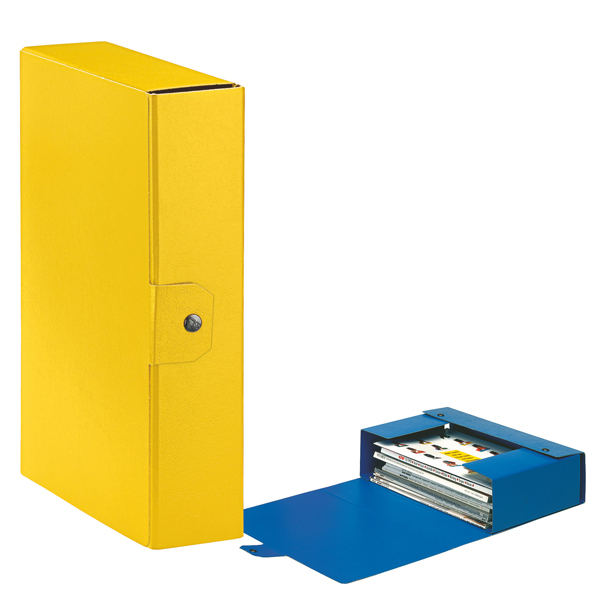 MD_48350 Scatola progetto Eurobox - dorso 8 cm - 25 x 35 cm - giallo - Esselte - immagine 1