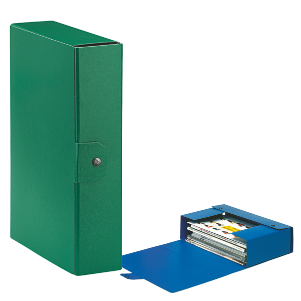 MD_48352 Scatola progetto Eurobox - dorso 8 cm - 25 x 35 cm - verde - Esselte - immagine 1