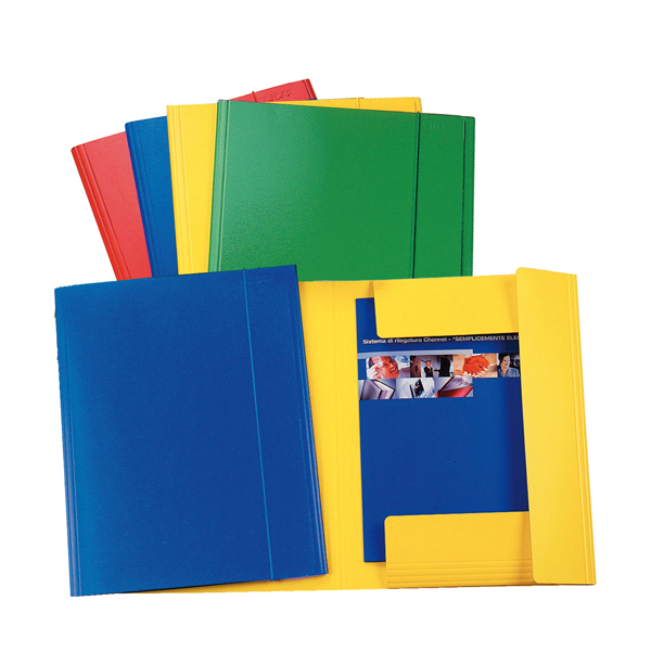 MD_48367 Cartella 3 lembi con elastico - A4 - dorso variabile - presspan - rosso - Esselte - immagine 1