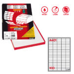 Etichette adesive A/401 - in carta - permanenti - 37 x 14 mm - 100 et/fg - 100 fogli - bianco - angoli tondi - Markin