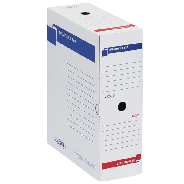 MD_49403 Scatola archivio Memory X120 - 25 x 35 cm - dorso 12 cm - bianco - Sei Rota - immagine 1