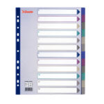 Separatore - 12 tasti - PP traslucido - A4 maxi - 24,5x29,7 cm - multicolore - Esselte