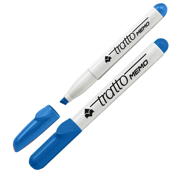 MD_49953 Pennarello Tratto Memo - a secco - per lavagne cancellabili - punta a scalpello - tratto 6,5mm - blu - Tratto - immagine 1