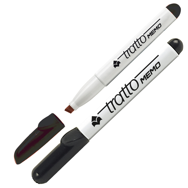 MD_49955 Pennarello Tratto Memo - a secco - per lavagne cancellabili - punta a scalpello - tratto 6,5mm - nero - Tratto - immagine 1