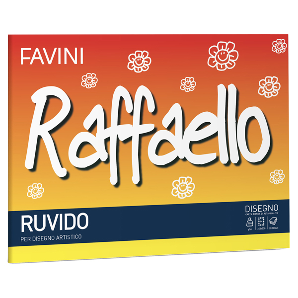 MD_50000 Album Raffaello - 24 x 33 cm - 100gr - 20 fogli - ruvido - Favini - immagine 1