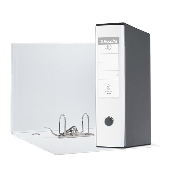 MD_50911 Registratore Eurofile G55 - dorso 8 cm - protocollo 23 x 33 cm - bianco - Esselte - immagine 1