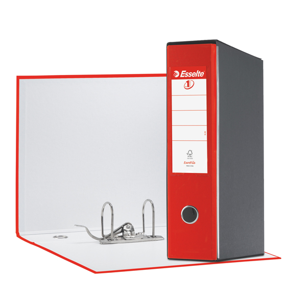 MD_50914 Registratore Eurofile G55 - dorso 8 cm - protocollo 23 x 33 cm - rosso - Esselte - immagine 1