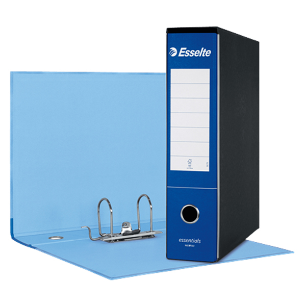 MD_50962 Registratore Essentials G75 - dorso 8 cm - protocollo 23 x 33 cm - blu - Esselte - immagine 1