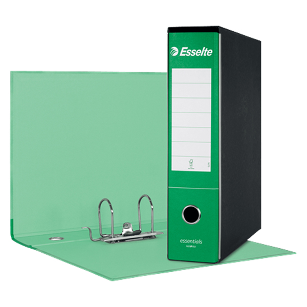 MD_50963 Registratore Essentials G75 - dorso 8 cm - protocollo 23 x 33 cm - verde - Esselte - immagine 1