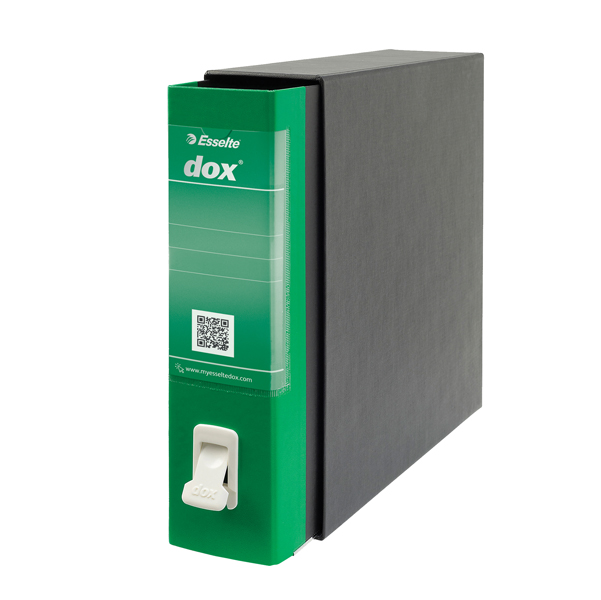 MD_51244 Registratore Dox 2 - dorso 8 cm - protocollo 23 x 34 cm - verde - Esselte Dox - immagine 1
