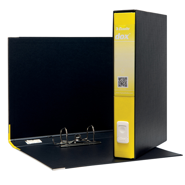 MD_51258 Registratore Dox 5 - dorso 5 cm - protocollo 23 x 34 cm - giallo - Esselte Dox - immagine 1