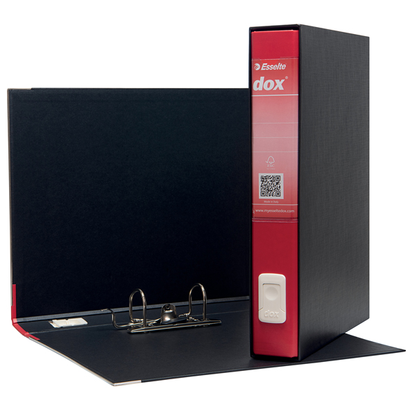 MD_51259 Registratore Dox 5 - dorso 5 cm - protocollo 23 x 34 cm - rosso - Esselte Dox - immagine 1