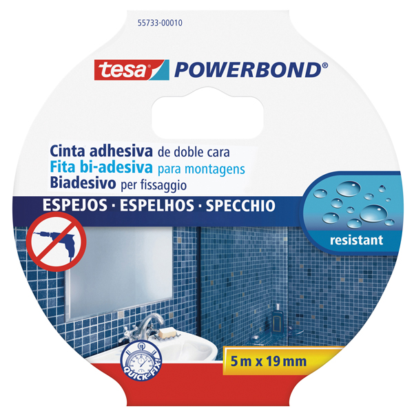 MD_51419 Nastro biadesivo per specchi Tesa Powerbond - 19 mm x 5 m - PE - bianco - Tesa - immagine 1