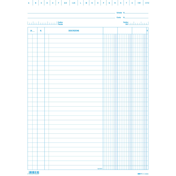 Layout 1 Schede - 2 colonne - 21 x 15 cm verticale - Edipro - conf. 100 pezzi - immagine 1