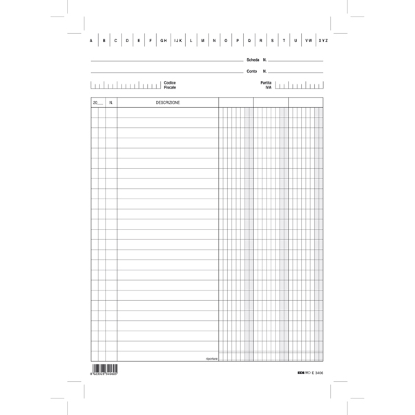 Layout 1 Schede - 3 colonne - 29,7 x 21 cm (verticale) - Edipro - conf. 100 pezzi - immagine 1