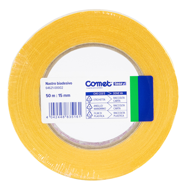 MD_53142 Nastro biadesivo - 15 mm x 50 m - PP - trasparente - Comet - immagine 1