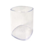 Portapenne a bicchiere - 6,5 x 6,5 x 9,5 cm - trasparente - Arda
