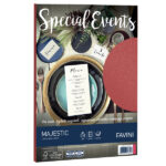 Carta metallizzata Special Events - A4 - 120 gr - rosso - Favini - conf. 20 fogli