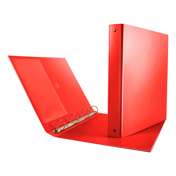 MD_53788 Raccoglitore Nettuno - 22 x 30 cm - 4 anelli a R 30 mm - dorso 3,5 cm - rosso - Sei Rota - immagine 1