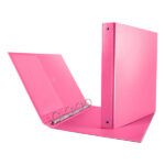 Raccoglitore Nettuno - 22 x 30 cm - 4 anelli a R 30 mm - dorso 3,5 cm - rosa - Sei Rota