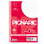 Ricambi forati rinforzati Pignaric - A4 - 1 rigo - 80gr - Pigna - conf. 40 pezzi