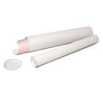 Tubo portadisegni - diametro 6 cm - H 54 cm - cartone - bianco - IKona+