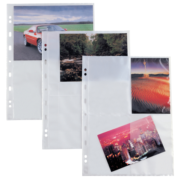 MD_56680 Buste forate Atla F porta foto - 8 spazi 10 x 15 cm - trasparente - Sei Rota - conf. 10 pezzi - immagine 1