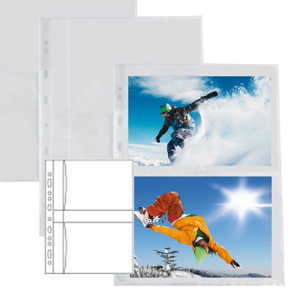 MD_56681 Buste forate Atla F porta foto - 4 spazi 13 x 18 cm - trasparente - Sei Rota - conf. 10 pezzi - immagine 1