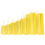 Shopper Twisted - maniglie cordino - 45 x 15 x 50 cm - carta kraft - giallo - Mainetti Bags - conf. 25 pezzi