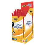 Penna a sfera Cristal - punta fine 0,8 mm - rosso - Bic - conf. 50 pezzi