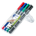 Pennarello Lumocolor Permanent Duo 348 - punta 0,6mm e 1,5mm - colori assortiti - Staedtler - astuccio 4 pezzi