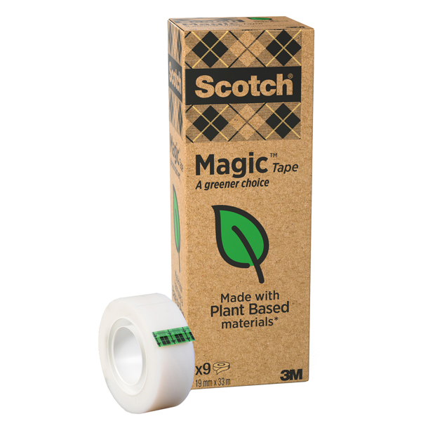 MD_57797 Nastro adesivo Magic 900 - 19 mm x 33 m - acrilico - trasparente - Scotch - Value Pack 9 rotoli - immagine 1