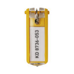 Portachiavi Key Clip - giallo - Durable - conf. 6 pezzi